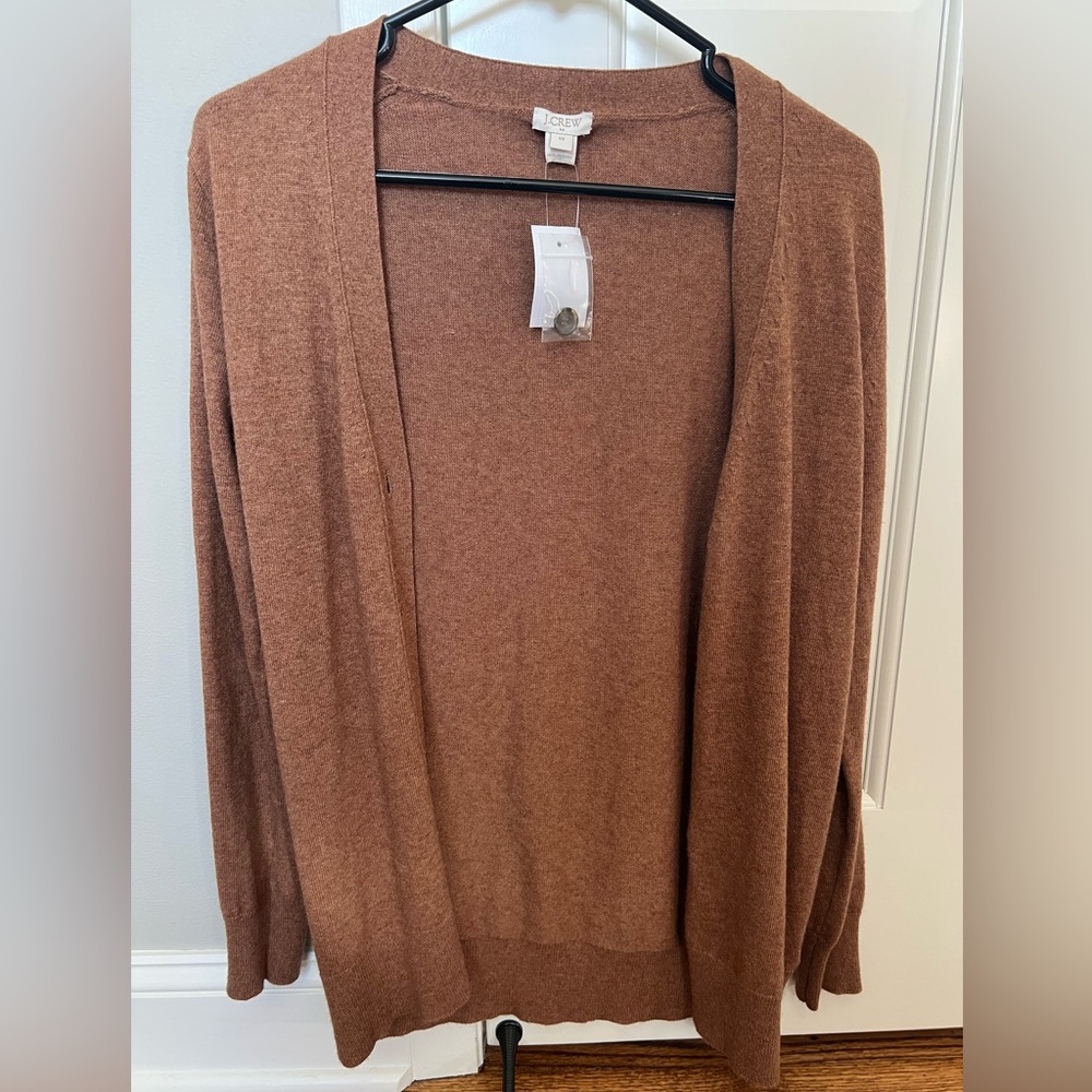 NWT JCrew Cardigan Brown